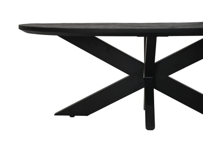 HSM Collection-Rechthoekige Salontafel Mozaiek-120x60x44-Zwart-Mango/Metaal