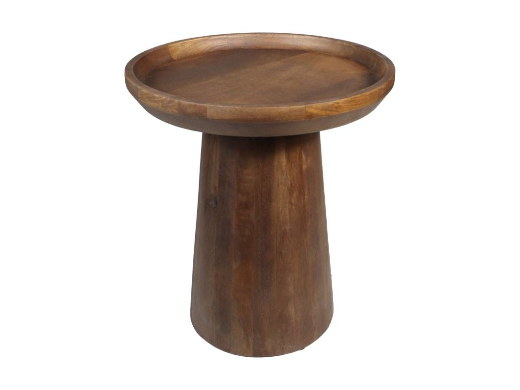 HSM Collection-Ronde Bijzettafel Drum-45x45x50-Bruin-Mango