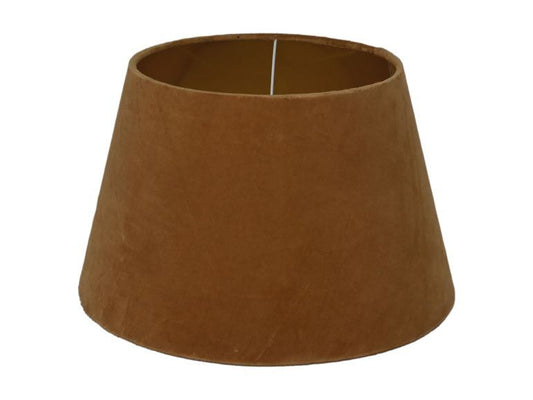 HSM Collection-Ronde Lampenkap Conisch-ø28-ø40x25-Beige/Goud-Stof