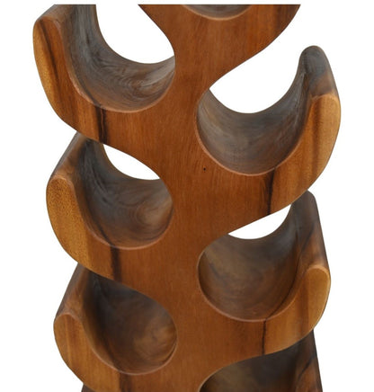 HSM Collection-Staand Wijnrek 12 Flessen-29x19x100-Bruin-Munggur