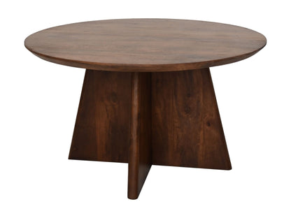HSM Collection-Ronde Salontafel Kruispoot-80x80x45-Bruin-Mango