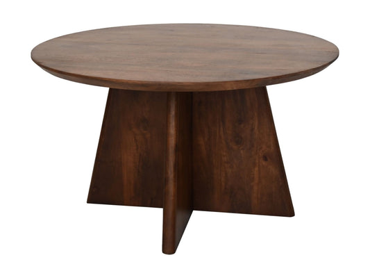 HSM Collection-Ronde Salontafel Kruispoot-80x80x45-Bruin-Mango