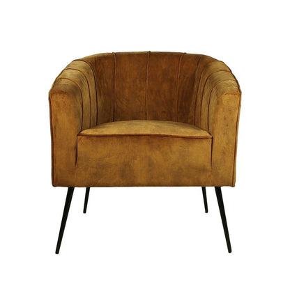 HSM Collection-Fauteuil Chester-72x71x80-Goud/Zwart-Stof/Metaal