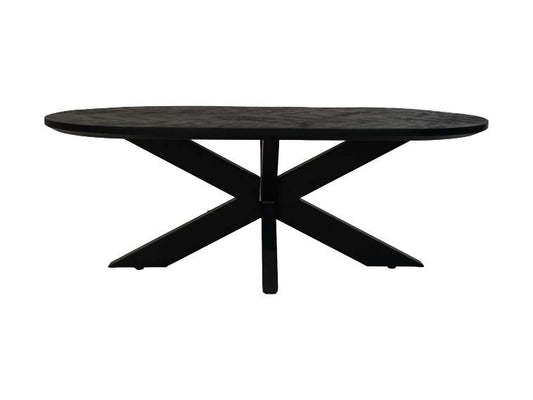 HSM Collection-Rechthoekige Salontafel Mozaiek-120x60x44-Zwart-Mango/Metaal