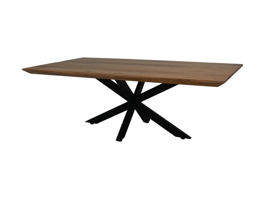 HSM Collection-Rechthoekige Salontafel Zurich-1-130x75x44-Naturel/Zwart-Acacia/Metaal