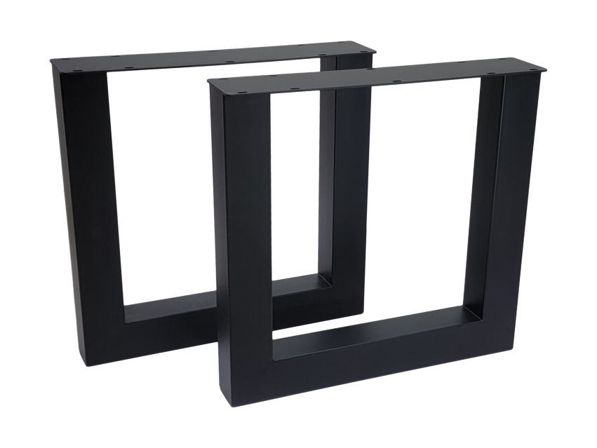 HSM Collection-Tafelpoot Model U S/2-75x15x72 ( 100x100 mm )-Zwart-Metaal