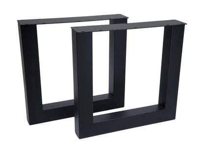 HSM Collection-Tafelpoot Model U S/2-75x15x72 ( 100x100 mm )-Zwart-Metaal