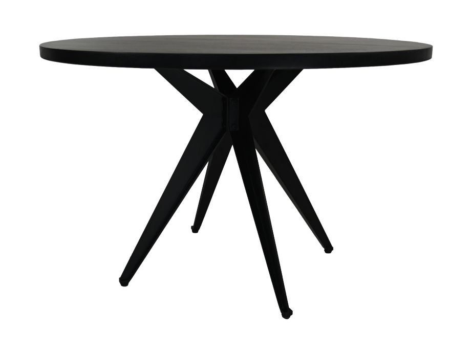 HSM Collection-Ronde Eettafel-ø140x76-Zwart-Mango/Metaal