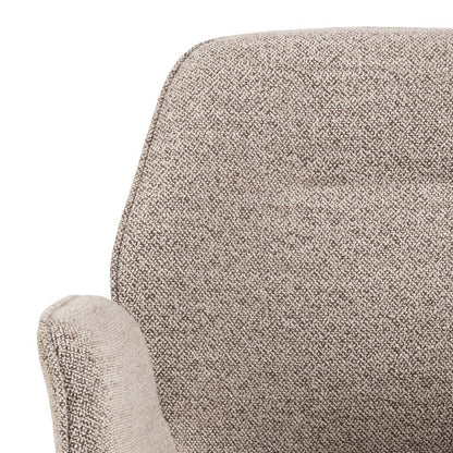 HSM Collection-Eetkamerstoel Nora + Armleuning-90x62x61-Zand/Zwart-Stof/Metaal