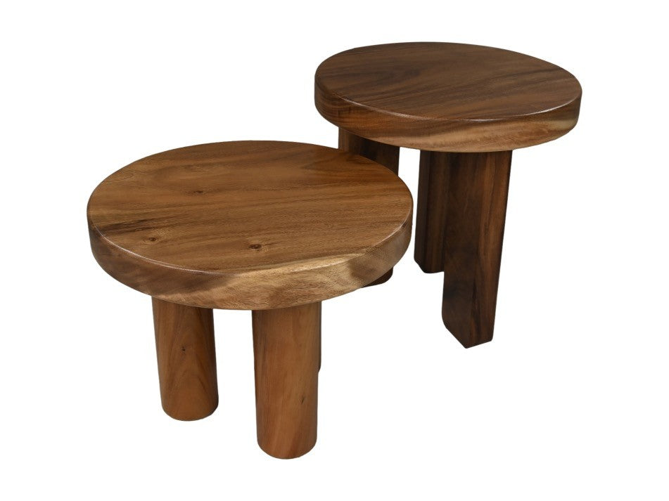 HSM Collection-Ronde Salontafel-Ø50*40-Bruin-Munggur