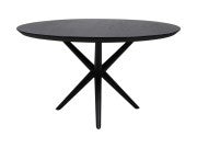 HSM Collection-Ronde Eettafel Zürich-140x140x76-Zwart-Mango/Metaal