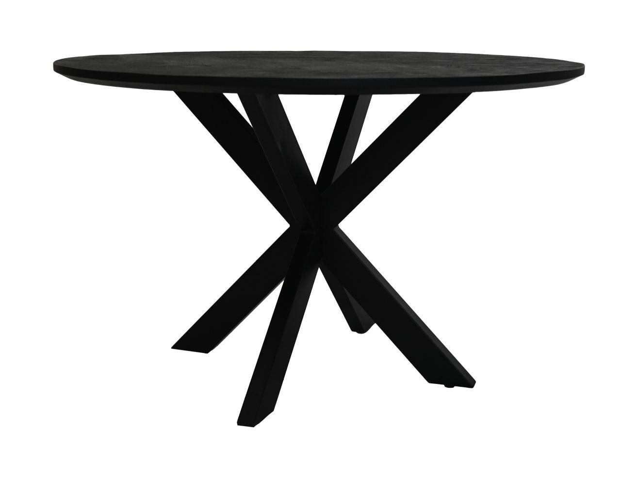 HSM Collection-Ronde Eettafel Mozaiek-140x140x77-Zwart-Mango/Metaal