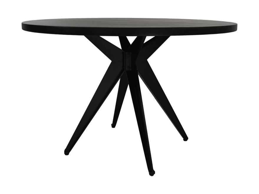HSM Collection-Ronde Eettafel-ø140x76-Zwart-Mango/Metaal