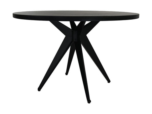 HSM Collection-Ronde Eettafel-ø140x76-Zwart-Mango/Metaal