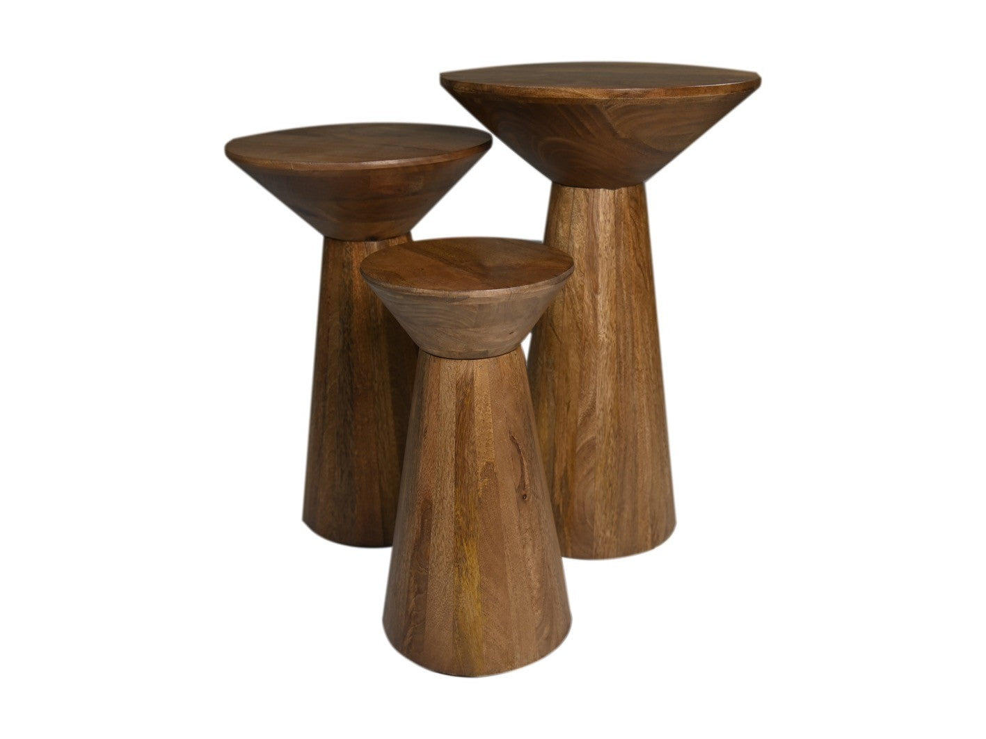 HSM Collection-Ronde Bijzettafel-25x42-Naturel-Mango
