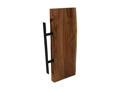 HSM Collection-Wandplank Live Edge -50x20x4-Naturel/Zwart-Acacia/Metaal