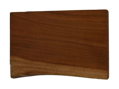 HSM Collection-Wandplank Live Edge -30x20x4-Naturel/Zwart-Acacia/Metaal