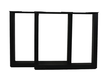 HSM Collection-Tafelpoot Model U S/2-80x10x72 (100x50mm)-Zwart-Metaal