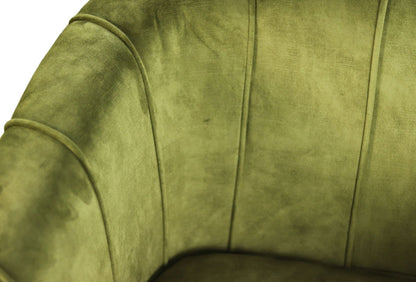 HSM Collection-Fauteuil Chester-72x71x80-Olijf Groen/Zwart-Stof/Metaal