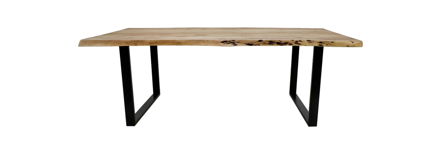 HSM Collection-Rechthoekige Eettafel Soho-260x100x73-Naturel/Zwart-Acacia/Metaal