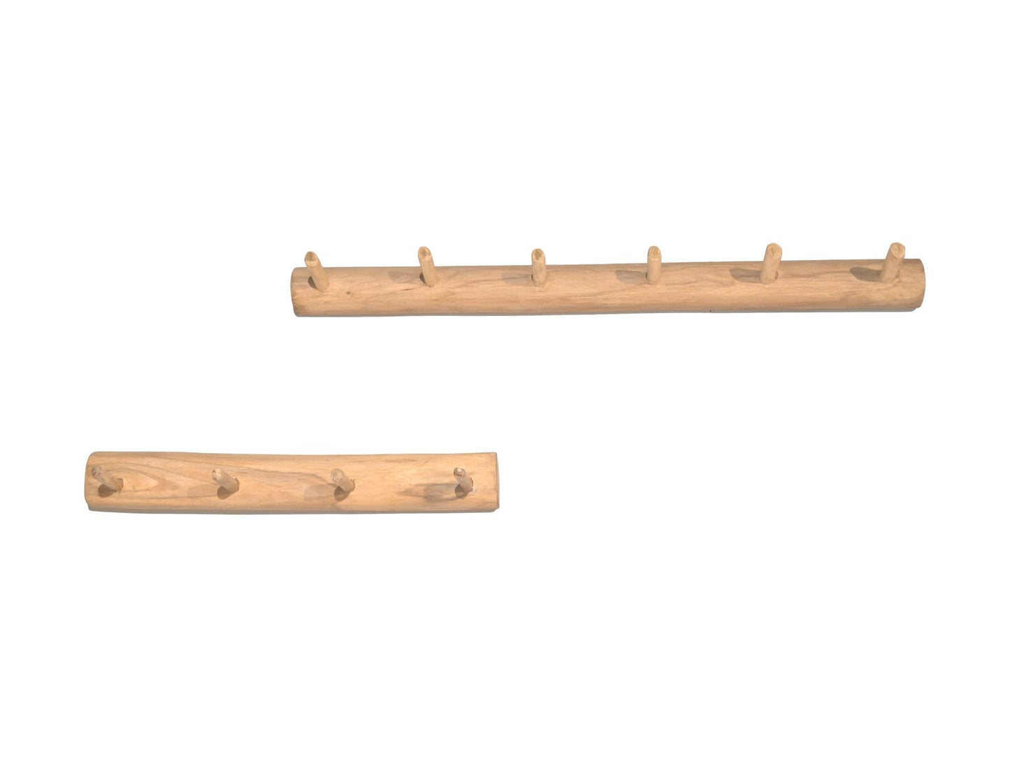 HSM Collection-Wandkapstok 6 Haken S/6-90x7x10-Naturel-Teak
