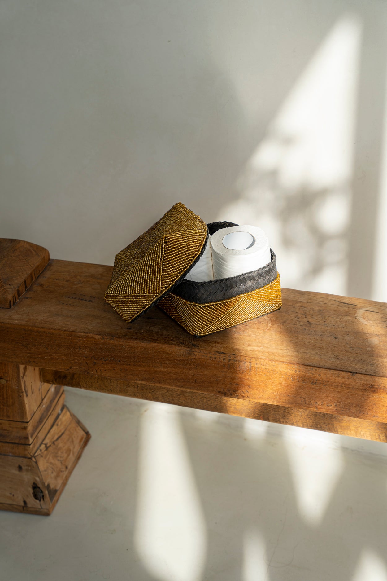 Bazar Bizar - De Balinese Offermand met Parels - Goud - Set van 3