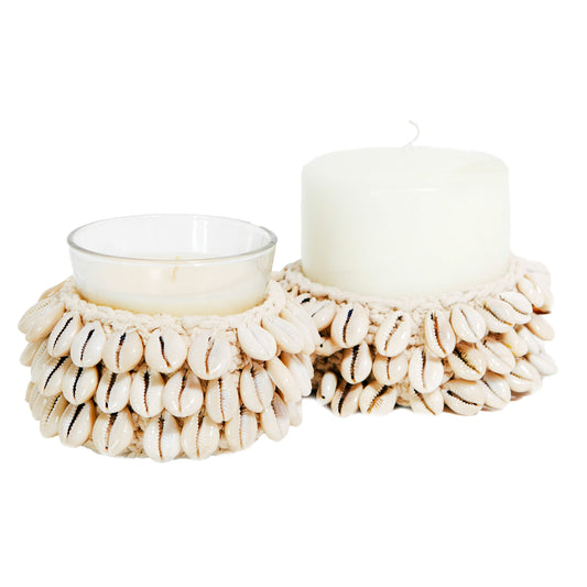 Bazar Bizar De Cowrie Macrame Plantenhouder - Naturel - S