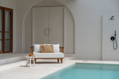 Bazar Bizar De Raffia Kussenhoes - Vierkant - Naturel - 60x60