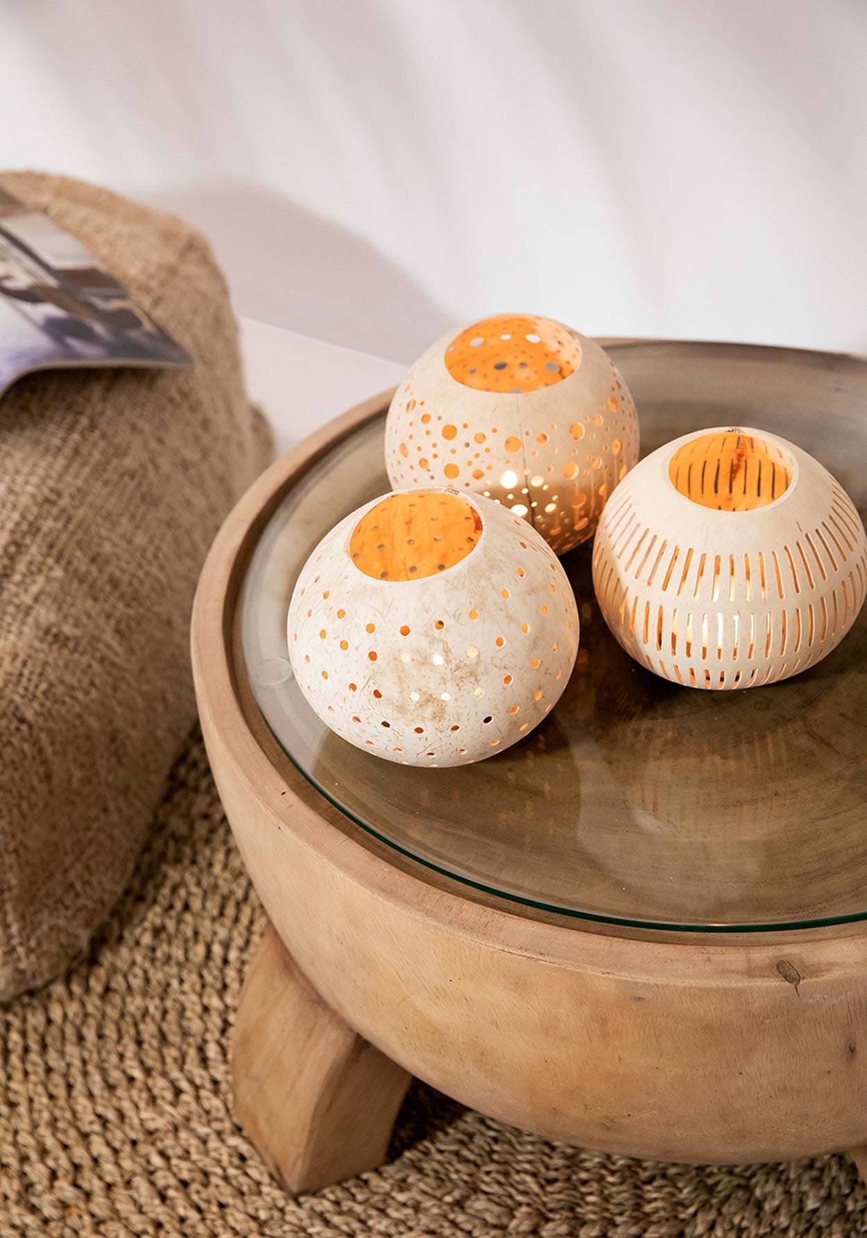Bazar Bizar De Coconut Spot Kaarshouder - Naturel
