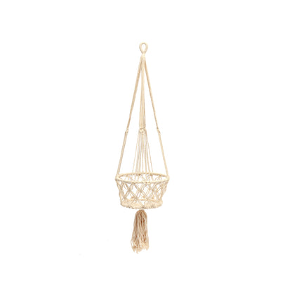 Bazar Bizar De Macrame Planthanger - Wit - M