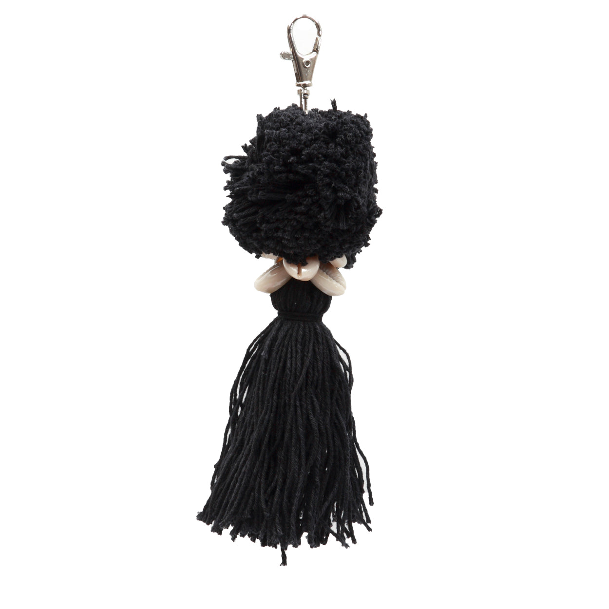 De Pompom Sleutelhanger - Zwart