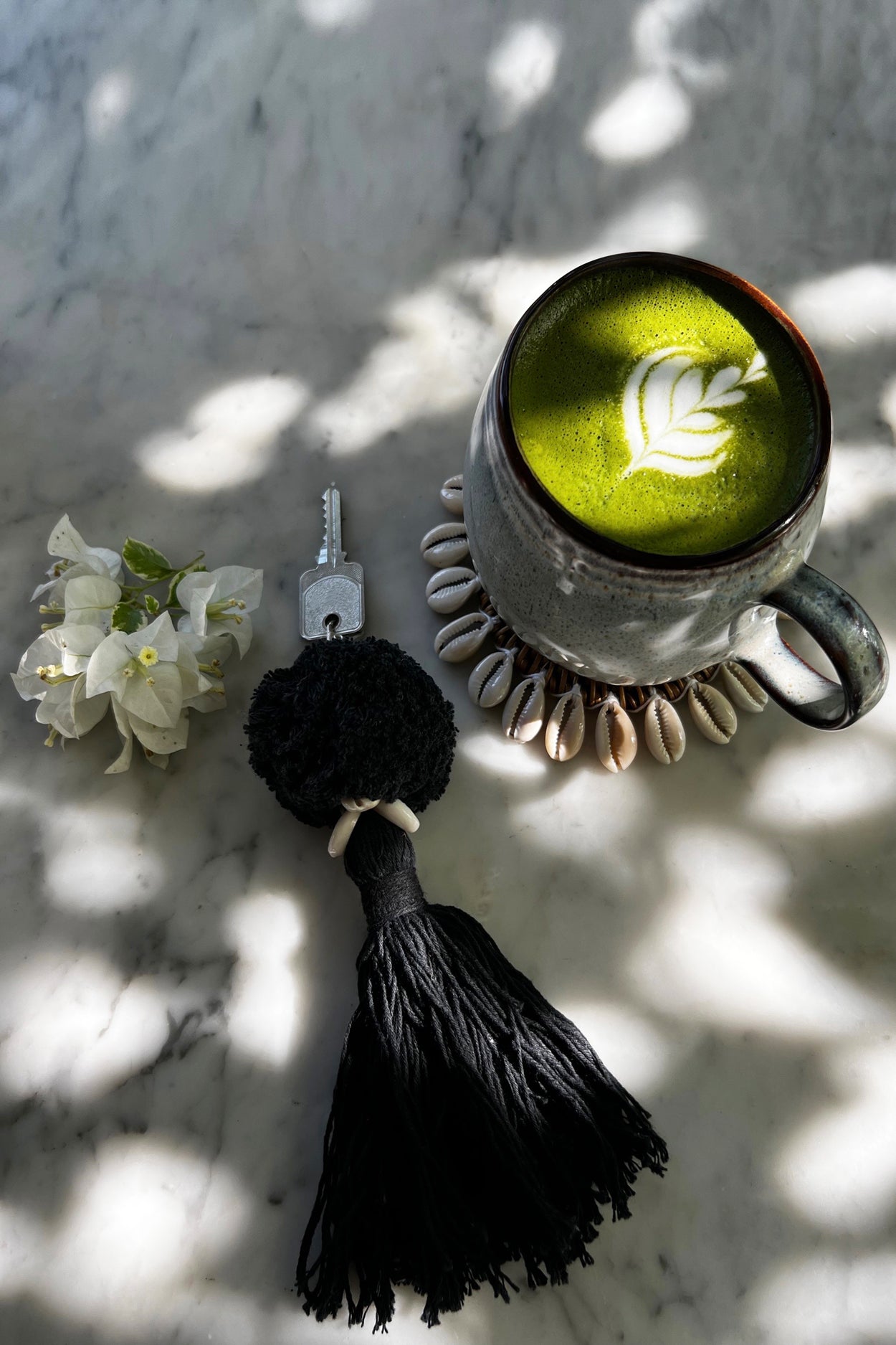 De Pompom Sleutelhanger - Zwart