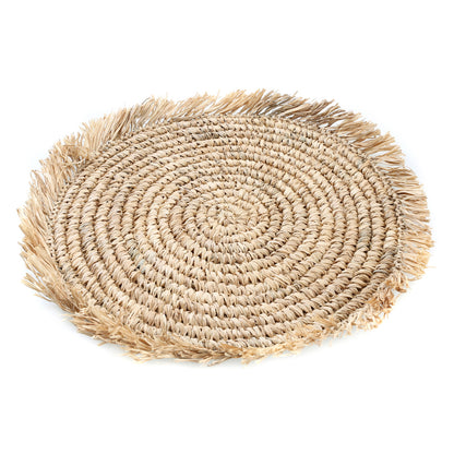 Bazar Bizar De Fringe Raffia Placemat Rond - Naturel