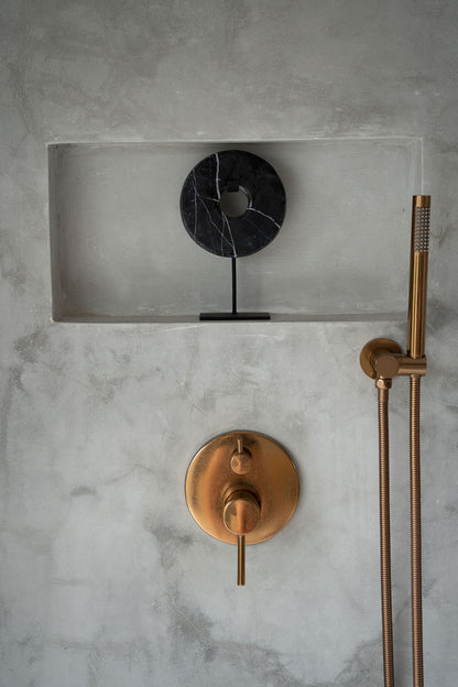 Bazar Bizar De Marmeren Disc op Stand - Zwart - S