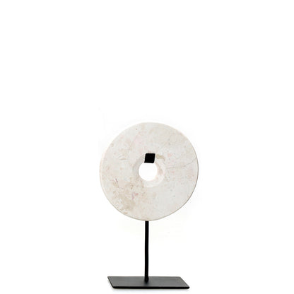 Bazar Bizar De Marmeren Disc op Stand - Wit - S