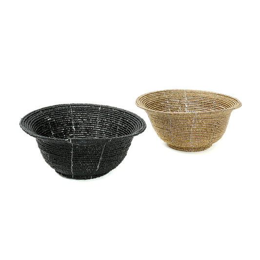 Bazar Bizar -De Beaded Kom Laag - Zwart - S