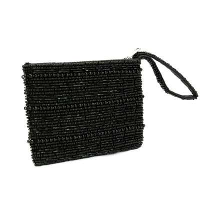 Bazar Bizar - De Black Beaded Portemonnee
