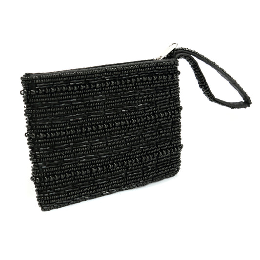 Bazar Bizar - De Black Beaded Portemonnee