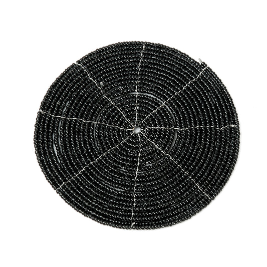 Bazar Bizar - De Beaded Onderzetter - Zwart