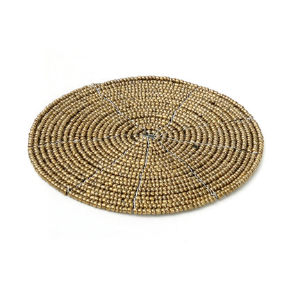 Bazar Bizar - De Beaded Onderzetter - Goud