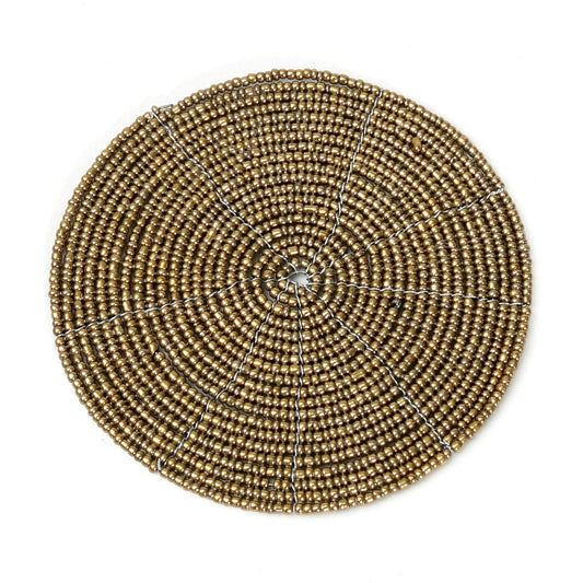 Bazar Bizar - De Beaded Onderzetter - Goud