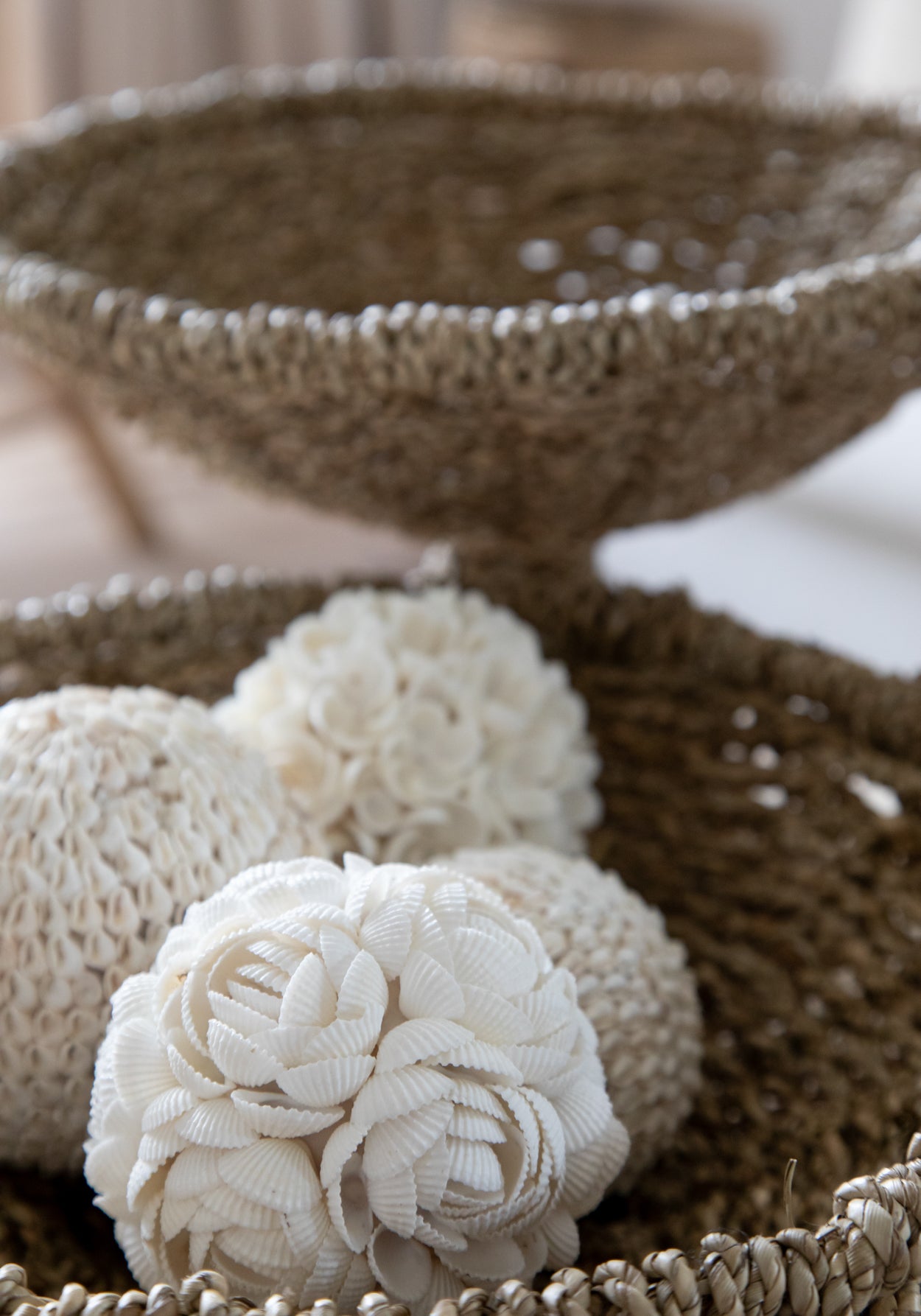 Bazar Bizar De Flower Shell Bal - Wit - L