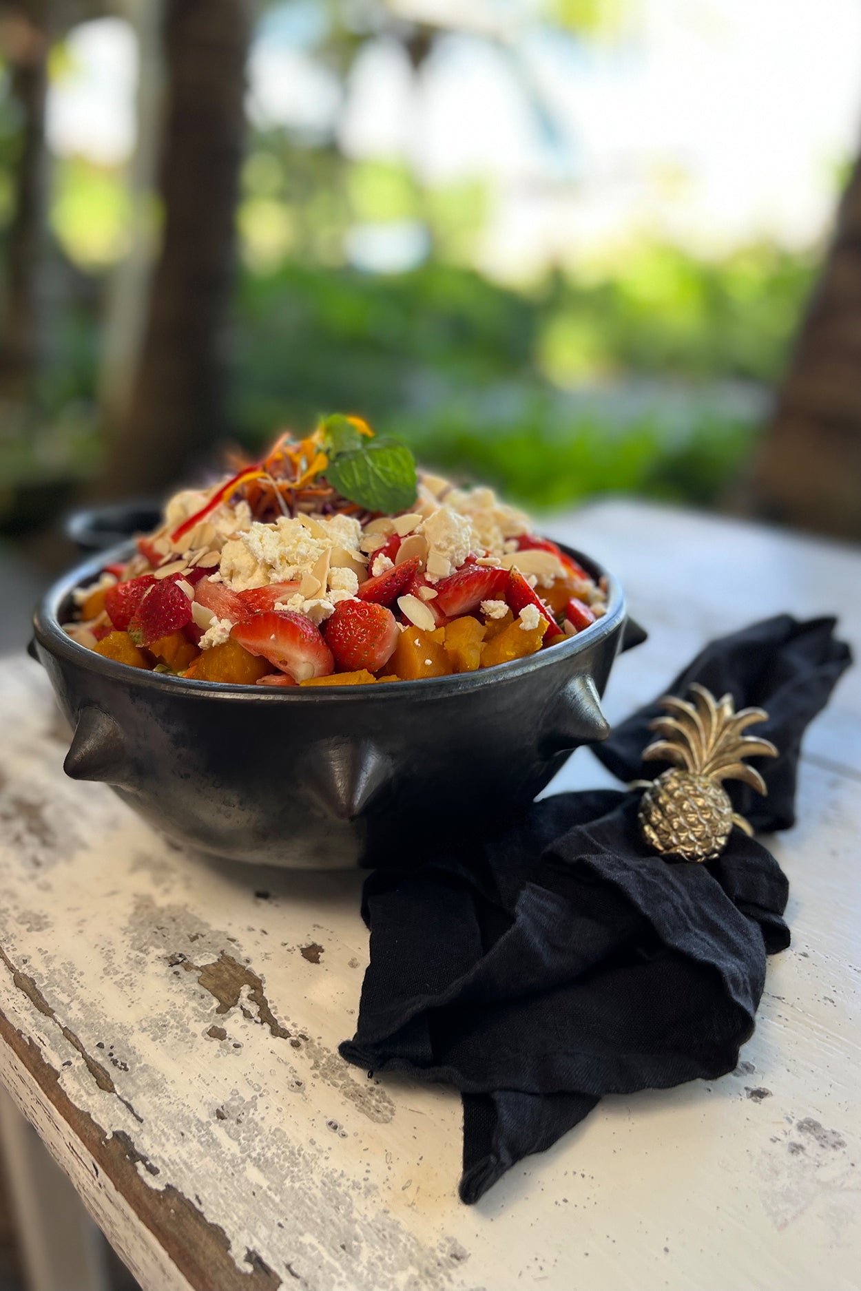 Bazar Bizar - De Ananas Servetring - Goud