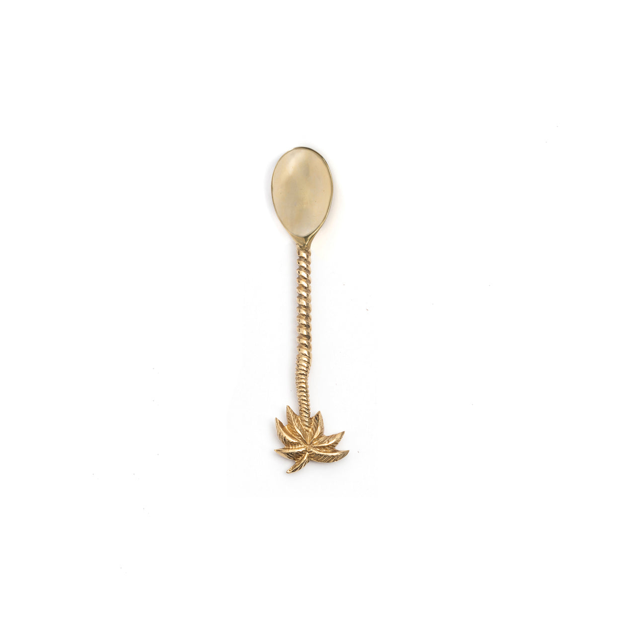 Bazar Bizar De Palm Tree Theelepel - Goud