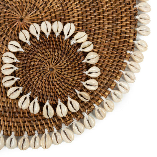 Bazar Bizar De Colonial Shell Onderzetter - Naturel Bruin