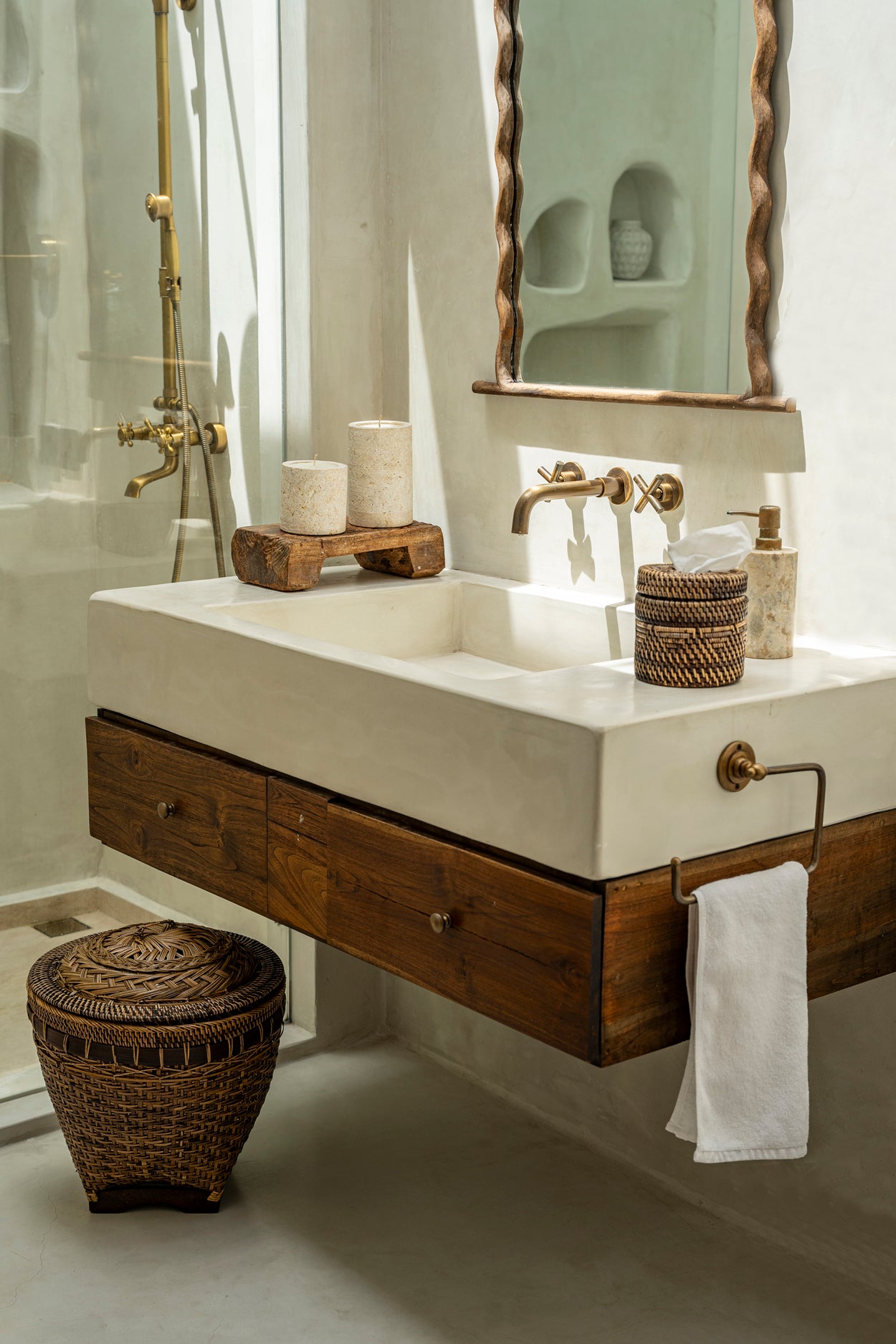 Bazar Bizar De Colonial Storage Mand - Naturel Bruin - M