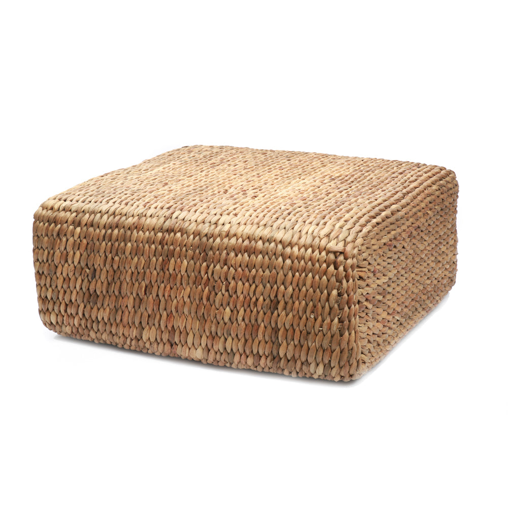 Bazar Bizar De Hyacint Poef Vierkant - Naturel - M