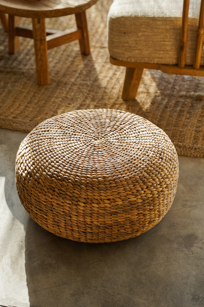 Bazar Bizar De Hyacinth Poef - Naturel - M