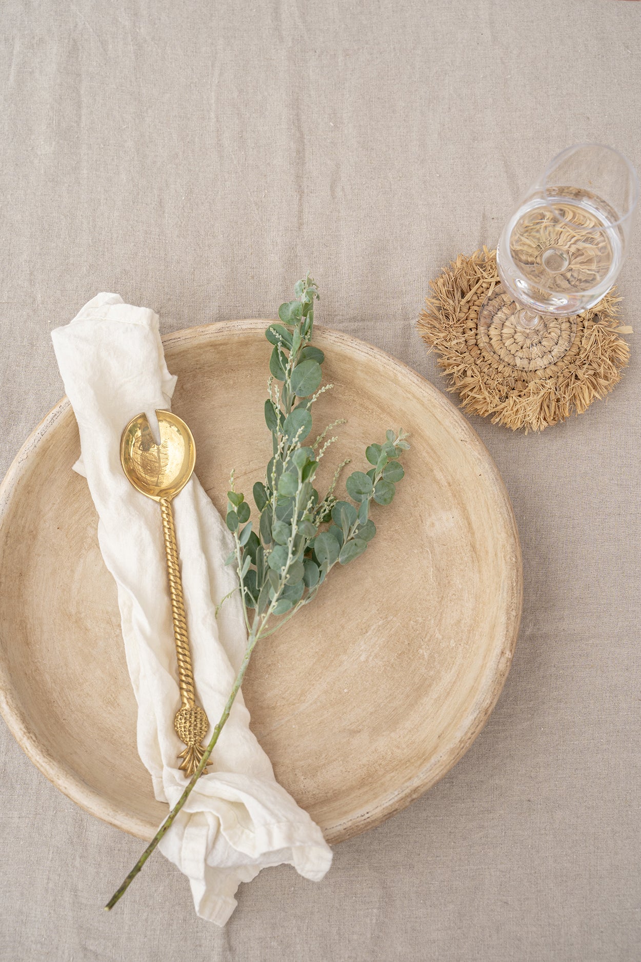 Bazar Bizar De Fringe Raffia Onderzetter - Naturel