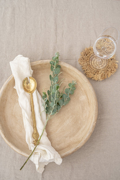 Bazar Bizar De Fringe Raffia Onderzetter - Naturel